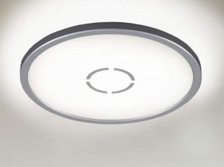 Plafoniera LED Briloner Free Rotunda, 12W, 1400 lumeni, lumina neutra (4000K), efect lumina indirecta, 19x2.8 cm, Arginitu