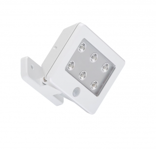 Proiector LED cu baterii Briloner Lero, 0.36W, 30 lm, senzor de miscare, lumina alba rece (6500K), IP54, 6xAAA
