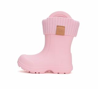 Cizme Baby Pink de Ploaie cu Manere si Ciorapel Detasabil, DD Step