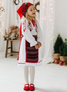 Costum Traditional pentru Fete, cu Fota si Batic