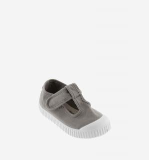 Tenisi - Sandale Gris Unisex cu Bareta, din Bumbac Organic, Victoria