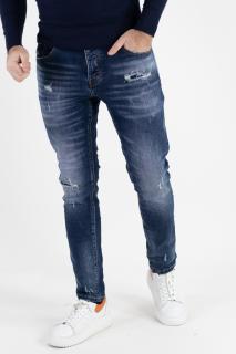 Blugi skinny fit cu rupturi