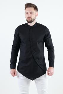 Camasa asimetrica barbati neagra