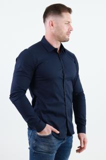 Camasa slim fit bleumarin guler normal