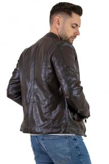 Geaca eco-piele maro vintage