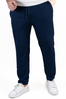 Pantaloni bleumarin casual din tricot