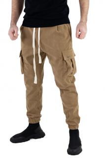Pantaloni cargo bej material reiat