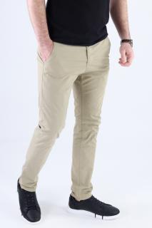 Pantaloni crem lungi casual bumbac