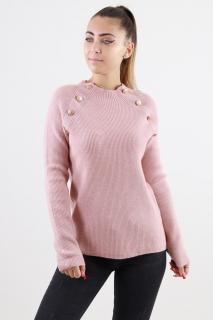 Pulover tricot femei talie unica roz