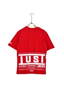 Tricou barbati oversize rosu just