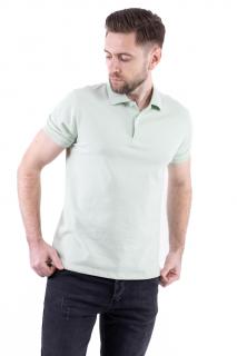 Tricou barbati polo verde aqua regular fit