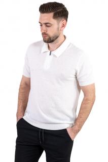 Tricou elegant alb din bumbac aerisit