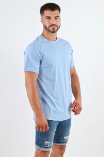 Tricou simplu lung barbati bleu