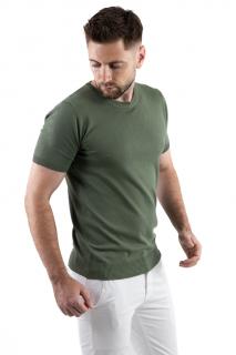 Tricou verde simplu barbati din tricot