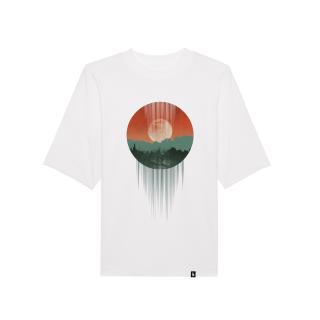 Tricou oversized unisex, Sunset Peaks