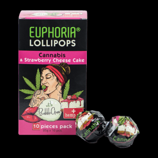 Acadele cu aroma de canabis, Euphoria, Strawberry CheeseCake, 1 buc