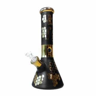 Bong sticla, Black Sheep, Black Bee Hexagon Triple Glass, 32cm