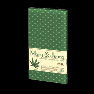 Ciocolata premium  Euphoria  Mary  Juana, Cu Lapte, 95gr