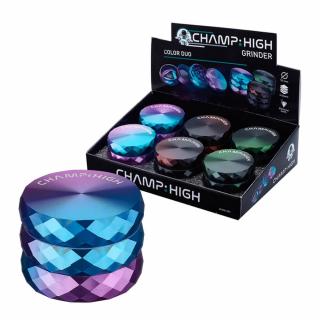 Grinder metalic Champ-High, 3 Parti, Duo-Color, O53mm