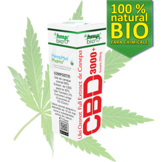 Ulei de Canepa Ozonat CBD 30%, 3000mg, HempMedPharma, 10ml