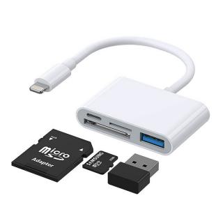 Adaptor lightning  Joyroom S-H142 la USB OTG cu cititor carduri