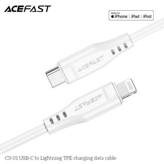 Cablu Acefast type c - lightning C3-01 alb