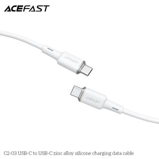 Cablu Acefast type c - type c C2-03 alb