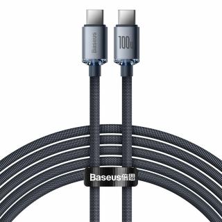 Cablu cu incarcare rapida fast charge type c - type c 100W 1.2 m CAJY000601 Baseus Crystal Shine