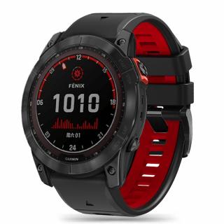 Curea Tech-Protect Iconband Garmin Fenix 5   6   6 PRO   7 negru rosu