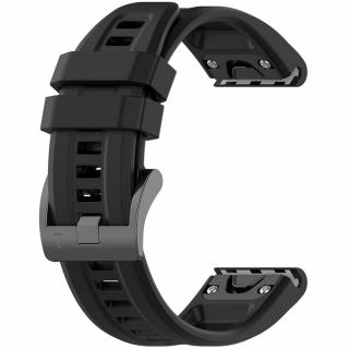 Curea Techsuit Watchband QuickFit 20mm (W060) - Instinct 2S 2S Solar Approach S70 42mm Forerunner 220 230 235 630 735 negru