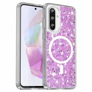 Husa Samsung Galaxy A36   A56 5G Techsuit Sparkly Glitter magsafe magenta
