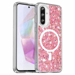 Husa Samsung Galaxy A36   A56 5G Techsuit Sparkly Glitter magsafe roz