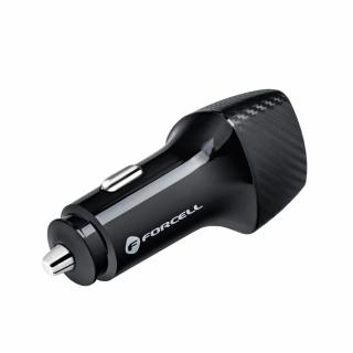 Incarcator auto Forcell F-energy carbon 2x type c 40w