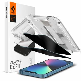 Pachet 2x Folie sticla Spigen GLAS.tR EZ FIT Iphone 13   13 Pro   14   16e privacy