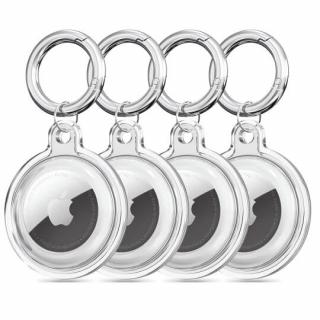 Pachet huse Airtag Tech-Protect Icon transparent 4 buc