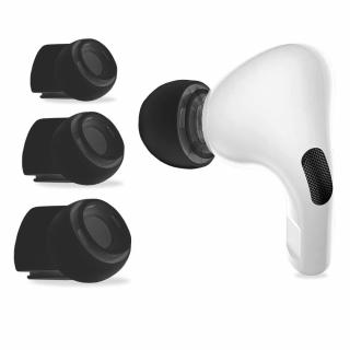Set de Dopuri Silicon pentru AirPods Pro   AirPods Pro 2 - 3 Marimi, Confort si Durabilitate negru