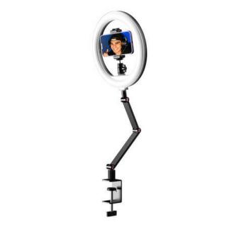 Suport telefon cu montare pe birou cu Ringlight Apexel APL-FL20