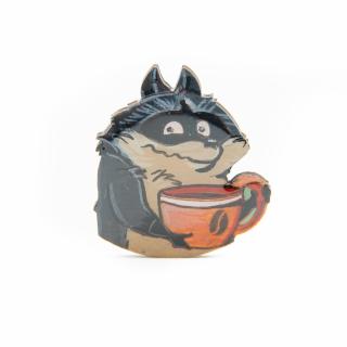 Brosa Lemn COFFEE ADDICT - Raccoon