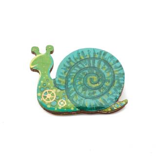 Brosa LEMN Green Snail