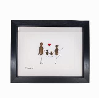 Tablou Our Family 4 - Colectia Pebble Art