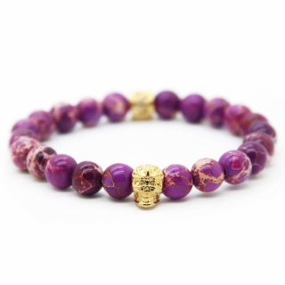 24K Purple Skull Gold plated