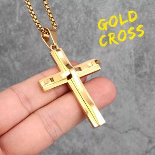 Lantisor Double Cross 24K gold plated