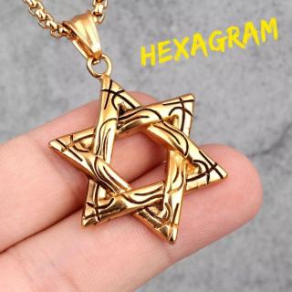 Lantisor Hexagram 24K gold plated