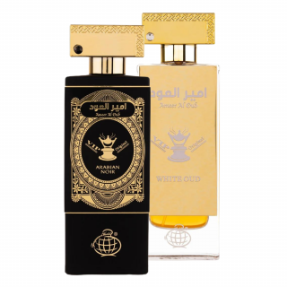 Pachet 2 parfumuri Ameer al Oud VIP Original: Arabian Noir 80ml + White Oud 80ml