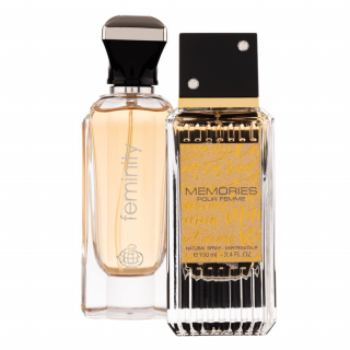 Pachet 2 parfumuri dama: Feminity 100ml + Memories Pour Femme 100ml