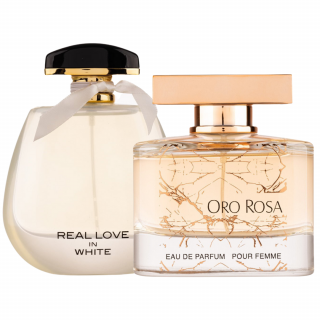 Pachet 2 parfumuri dama: Real Love in White 100ml + Oro Rosa 100ml