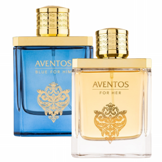 Pachet 2 parfumuri El si Ea: Aventos Blue for Him 100ml + Aventos for Her 100ml