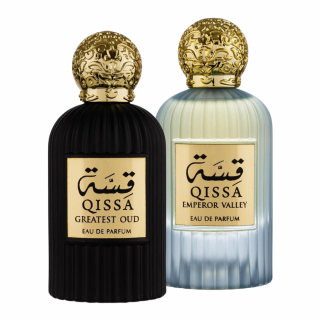 Pachet 2 parfumuri unisex QISSA: Greatest Oud 100ml + Valley 100ml