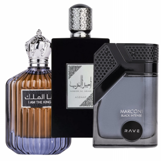 Pachet 3 parfumuri barbati: I am the King + Ameer al Arab + Marconi Black Intense