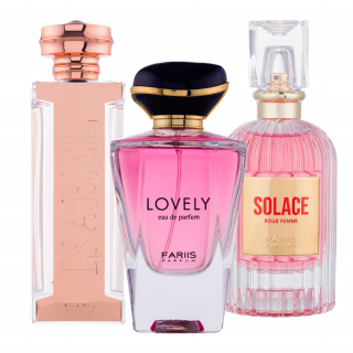 Pachet 3 parfumuri dama: Isabel 100ml + Lovely 100ml + Solace 100ml